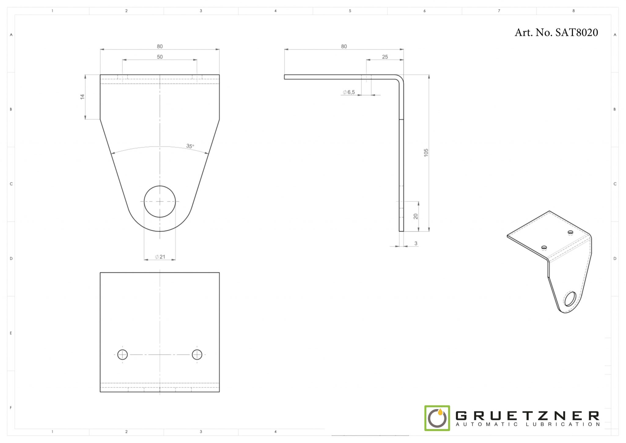 SAT8020 technical data sheet - Gruetzner